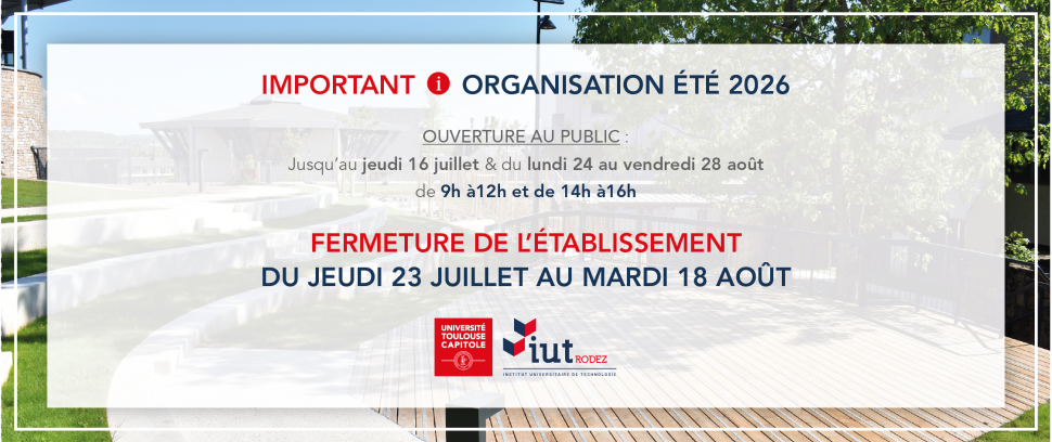 Encart fermeture été 2026