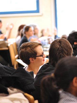 Etudiants dans l'amphithéâtre